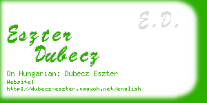 eszter dubecz business card
